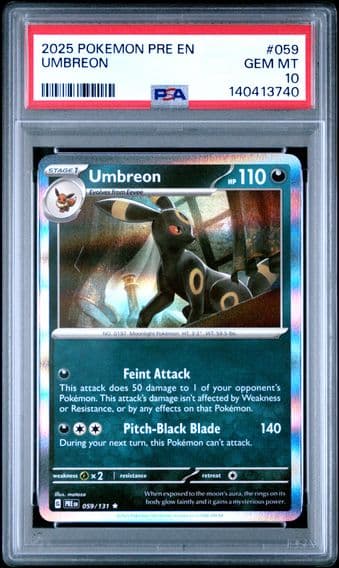 2025 #059 Umbreon PSA 10 Pre EN-Prismatic Evolutions Pokemon