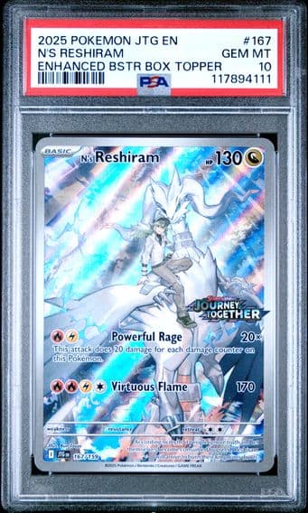 2025 #167 N's Reshiram PSA 10 Jtg EN-Journey Together