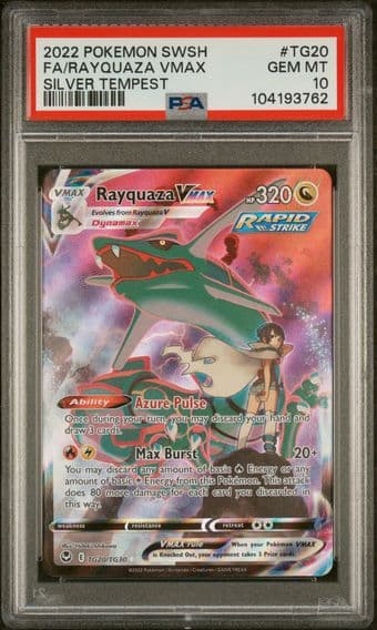 2022 #TG20 Full Art/Rayquaza Vmax PSA 10 Sword & Shield Silver Tempest Pokemon
