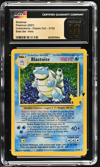 2021 #2 Blastoise CGC 10 Pristine Celebrations - Classic Collection - English