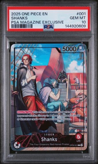 2025 #001 Shanks PSA Magazine Exclusive PSA 10 Promos One Piece
