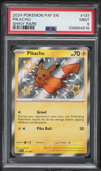 2024 #131 Pikachu PSA 9 Paf EN-Paldean Fates Pokemon