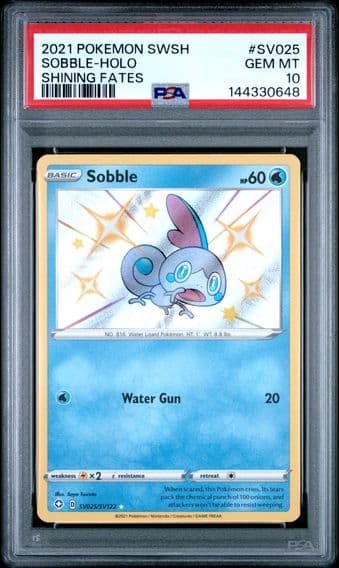 2021 #SV025 Sobble-Holo PSA 10 Sword & Shield Shining Fates Pokemon