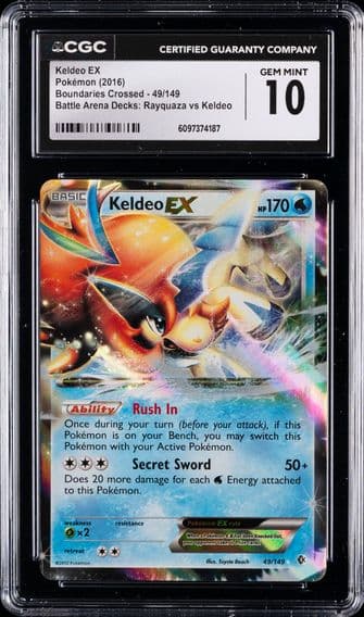 2012 #49 Keldeo EX CGC 10 Boundaries Crossed - English Pokemon