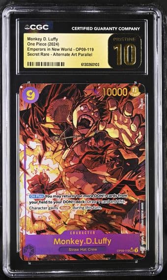 2024 #OP09-119 Monkey D. Luffy CGC 10 Pristine Emperors in the New World (OP09) - English