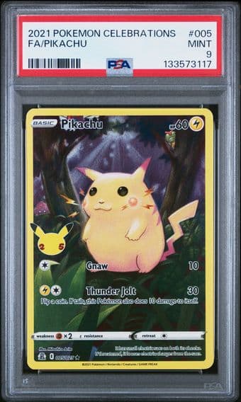 2021 #005 Full Art/Pikachu PSA 9 Celebrations Pokemon