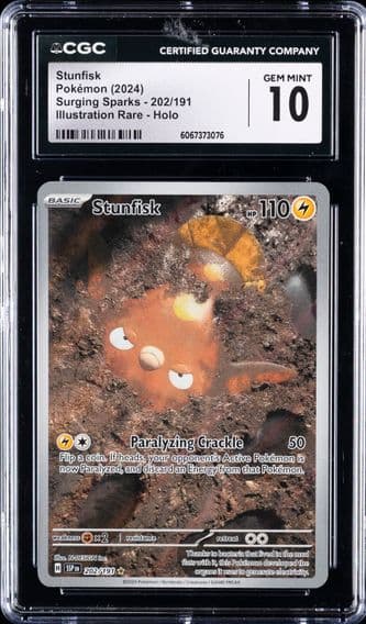 2024 #202 Stunfisk CGC 10 Ssp EN-Surging Sparks Pokemon