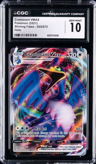 2021 #055 Full Art/Cramorant Vmax CGC 10 Sword & Shield Shining Fates Pokemon