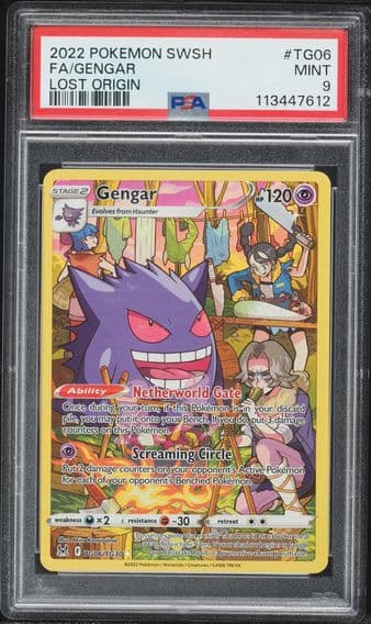2022 #TG06 Full Art/Gengar PSA 9 Sword & Shield Lost Origin Pokemon