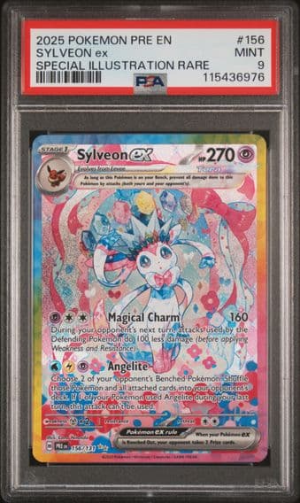 2025 #156 Sylveon EX PSA 9 Pre EN-Prismatic Evolutions Pokemon
