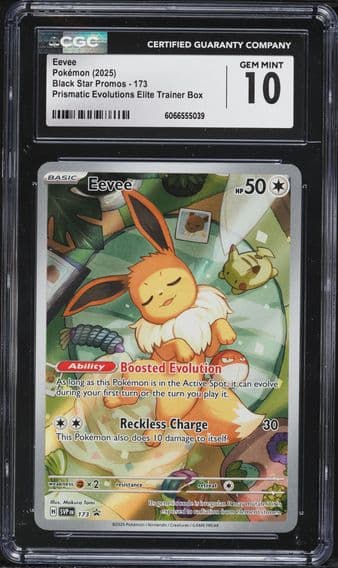2025 #173 Eevee CGC 10 Svp EN-SV Black Star Promo Pokemon