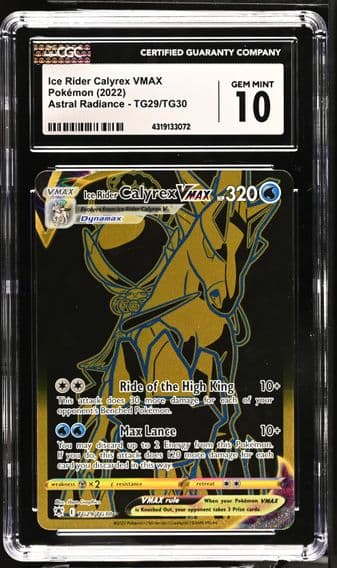 2022 #TG29/TG30 Ice Rider Calyrex VMAX CGC 10 Astral Radiance - English