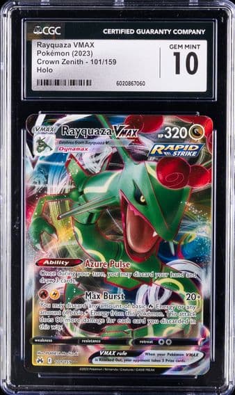 2023 #101 Full Art/Rayquaza Vmax CGC 10 Sword and Shield Crown Zenith Pokemon