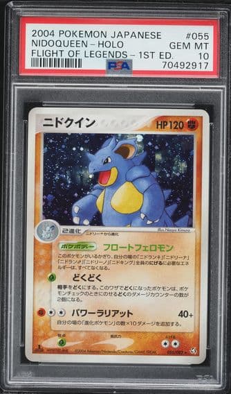 2004 #055 Nidoqueen-Holo 1st Edition PSA 10 Japanese Flight of Legends Pokemon