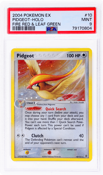 2004 #10 EX FIRE RED LEAF GREEN HOLO PIDGEOT PSA 9 POKEMON