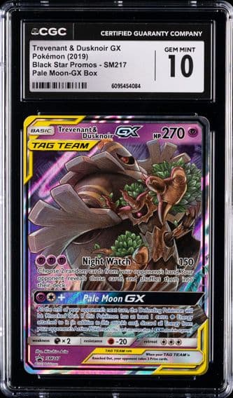 2016 #SM217 Trevenant &amp; Dusknoir GX CGC 10 Black Star Promos - Sun & Moon - English Pokemon