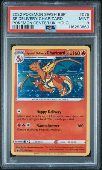 2022 #075 Special Delivery Charizard-Holo PSA 9 Swsh Black Star Promo