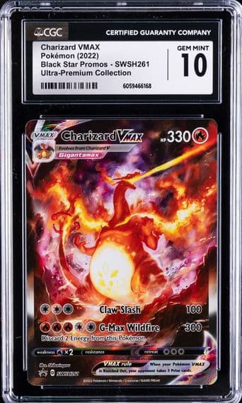 2022 #261 Full Art/Charizard Vmax CGC 10 Swsh Black Star Promo Pokemon
