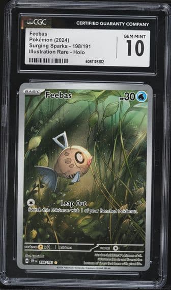 2024 #198 Feebas CGC 10 Ssp EN-Surging Sparks Pokemon