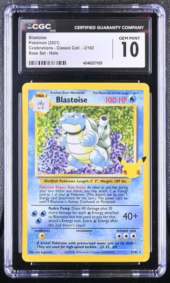 2021 #2 Blastoise CGC 10 Celebrations - Classic Collection - English