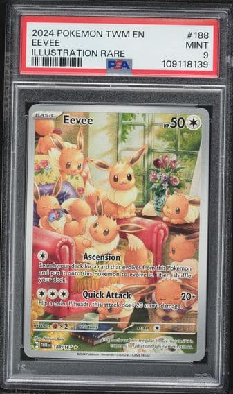 2024 #188 Eevee PSA 9 Twm EN-Twilight Masquerade Pokemon