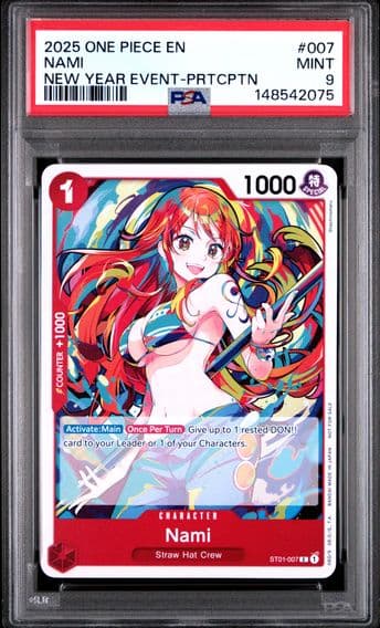 2025 #007 Nami PSA 9 One Piece Promos
