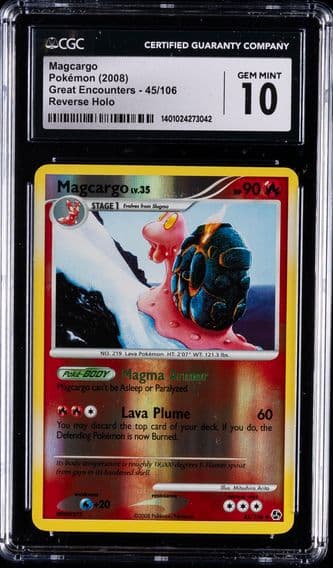 2008 #45 Magcargo CGC 10 Gem Mint Pokemon | Great Encounters - Reverse Holo