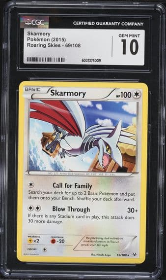 2015 #69 Skarmory CGC 10 Roaring Skies - English Pokemon