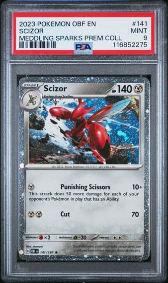 2023 #141 Scizor PSA 9 Obf EN-Obsidian Flames Pokemon
