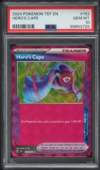 2024 #152 SCARLET & VIOLET TEMPORAL FORCES HERO'S CAPE PSA 10 POKEMON