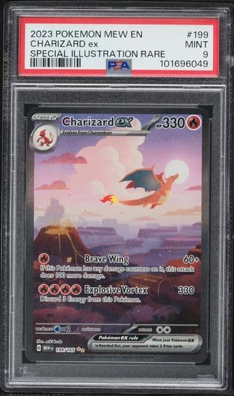 2023 #199 Charizard EX PSA 9 Mew EN-151 Pokemon