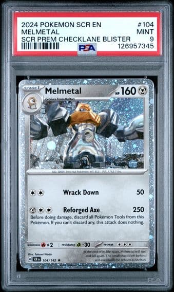 2024 #104 Melmetal PSA 9 Scr EN-Stellar Crown Pokemon