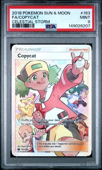 2018 #163 Full Art/Copycat PSA 9 Sun & Moon Celestial Storm Pokemon
