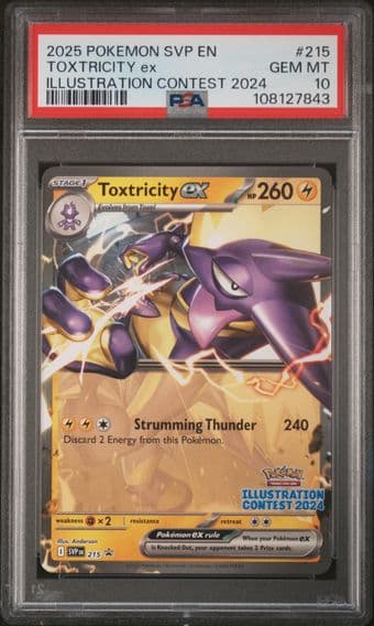2025 #215 Toxtricity EX PSA 10 Svp EN-SV Black Star Promo Pokemon