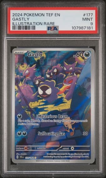 2024 #177 Gastly PSA 9 Tef EN-Temporal Forces Pokemon