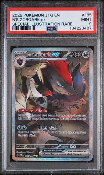 2025 #185 N's Zoroark EX PSA 9 Jtg EN-Journey Together Pokemon
