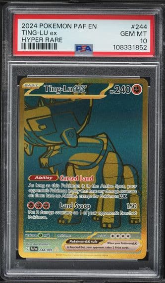 2024 #244 Ting-LU EX PSA 10 Paf EN-Paldean Fates Pokemon
