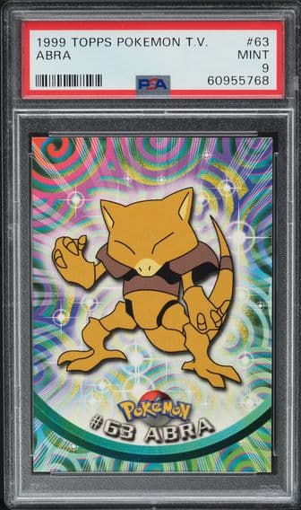 1999 #63 TOPPS TV ABRA PSA 9 POKEMON