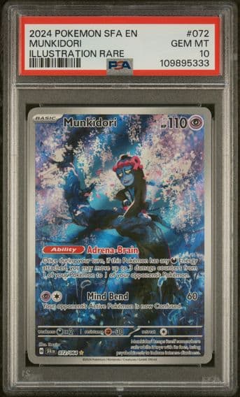 2024 #072 Munkidori PSA 10 Sfa EN-Shrouded Fable Pokemon