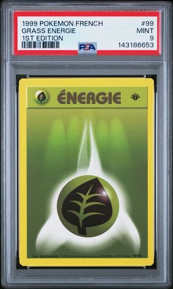 1999 #99 Grass Energie 1st Edition PSA 9 French Pokemon