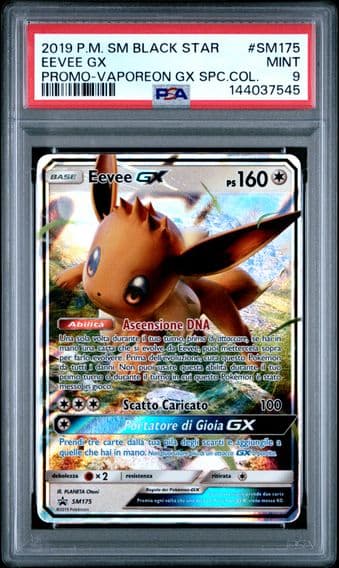 2019 #SM175 Eevee GX PSA 9 SM Black Star Promo Pokemon