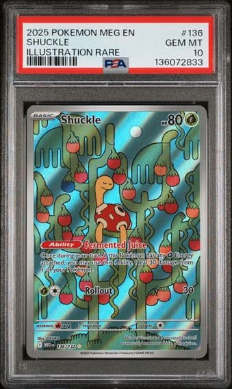 2025 #136 Shuckle PSA 10 Meg EN-Mega Evolution Pokemon