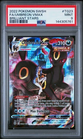 2022 #TG23 Full Art/Umbreon Vmax PSA 9 Sword & Shield Brilliant Stars Pokemon