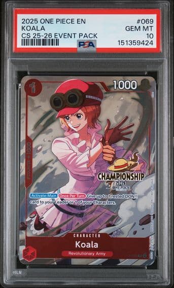 2025 #069 Koala PSA 10 One Piece Championship 2025-26 Event Pack