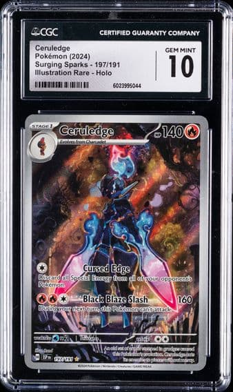 2024 #197 Ceruledge CGC 10 Ssp EN-Surging Sparks Pokemon