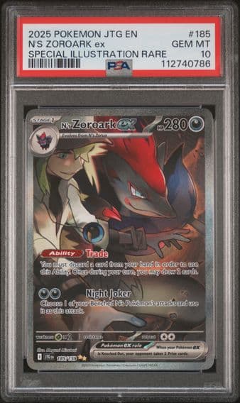 2025 #185 N's Zoroark EX PSA 10 Jtg EN-Journey Together Pokemon
