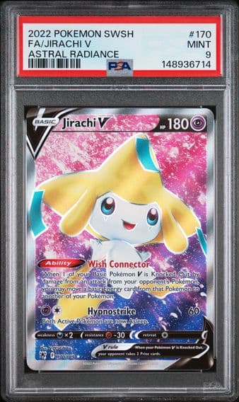 2022 #170 Full Art/Jirachi V PSA 9 Sword & Shield Astral Radiance Pokemon