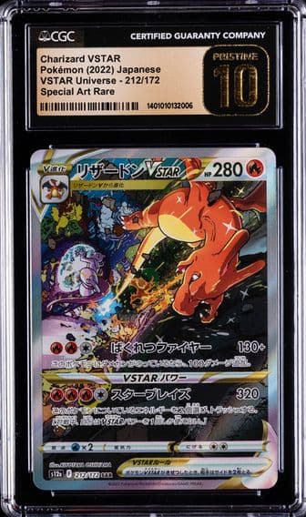 2022 #212 Full Art/Charizard Vstar CGC 10 Pristine Japanese Sword & Shield Vstar Universe Pokemon