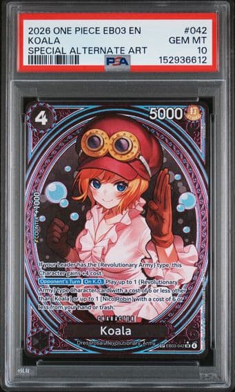 2026 #042 Koala PSA 10 One Piece EB03-Extra Booster -One Piece Heroines Edition-