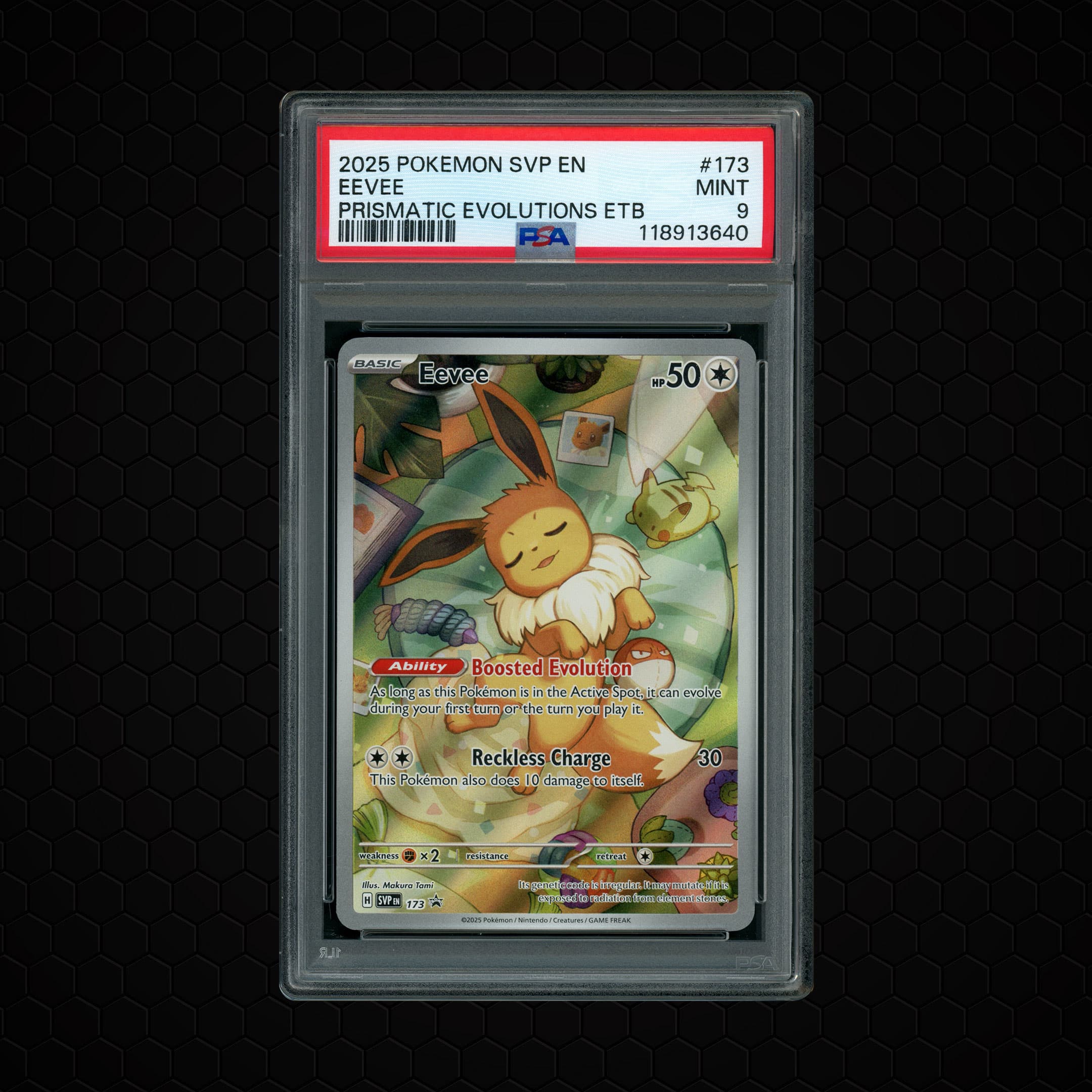2025 Black Star Promo Eevee  PSA 9